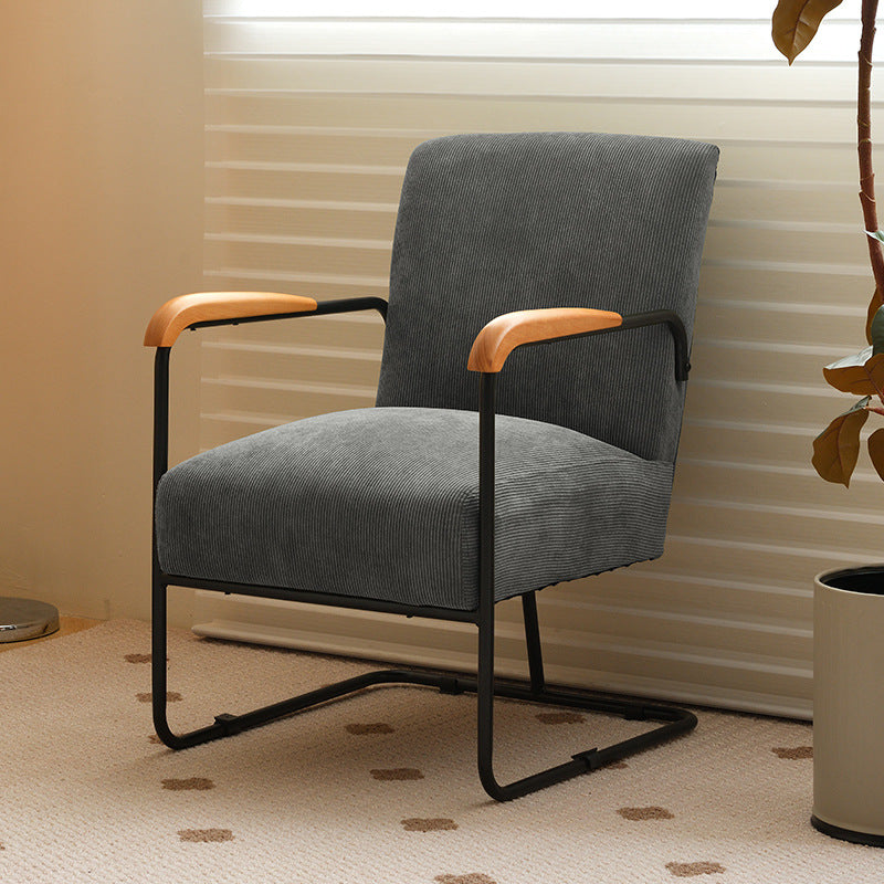 Coussin carré scandinave contemporain en velours côtelé avec chaise d&