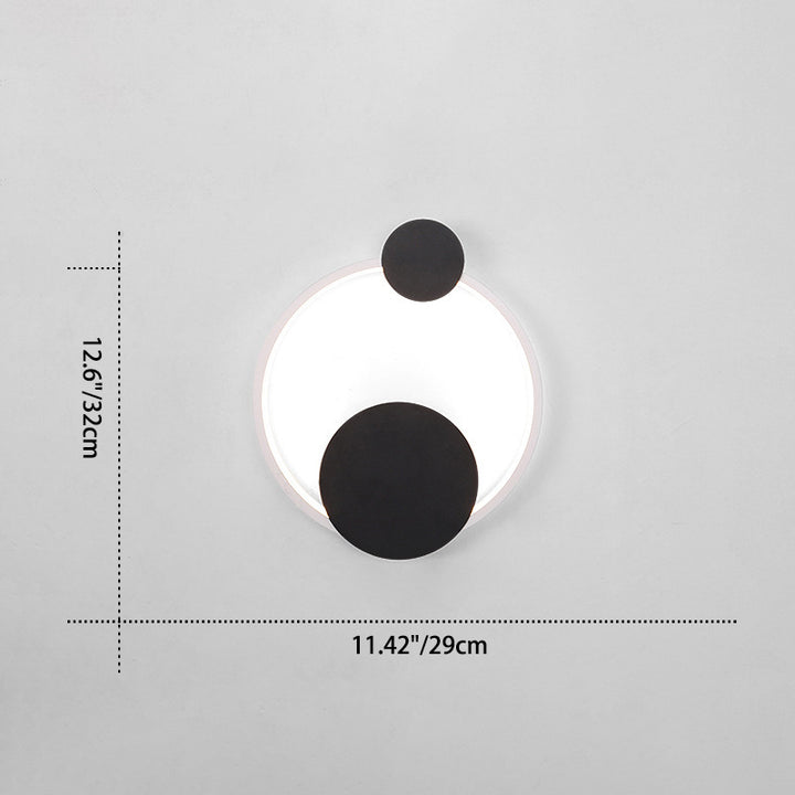 Moderne minimalistische Eisen Aluminium Runde elliptische LED Wandleuchte Lampe für Nacht 