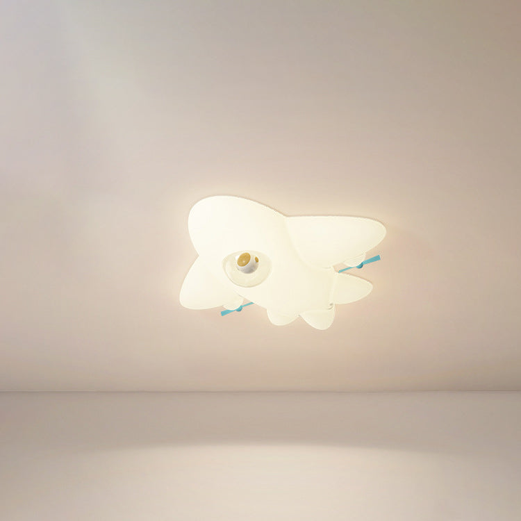 Lustre de plafond pour enfants avec avion en dessin animé créatif contemporain LED pour salon 