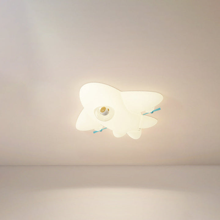 Lustre de plafond pour enfants avec avion en dessin animé créatif contemporain LED pour salon 