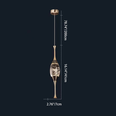 Lustre LED en cristal goutte d'eau en aluminium contemporain de luxe pour salon 