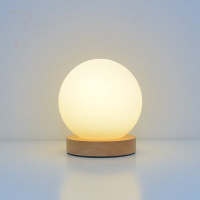 Modern Minimalist Round USB Rechargeable LED Night Light Table Lamp