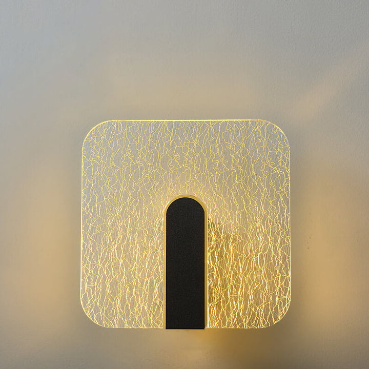 Modern Simplicity Geometry Crackle Acrylic Round Shade LED Wall Sconce Lamp For Bedroom