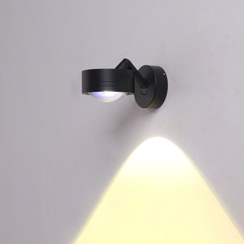 Moderne Einfachheit Zylinder Aluminium 1-Licht Wandleuchte Lampe für Schlafzimmer 