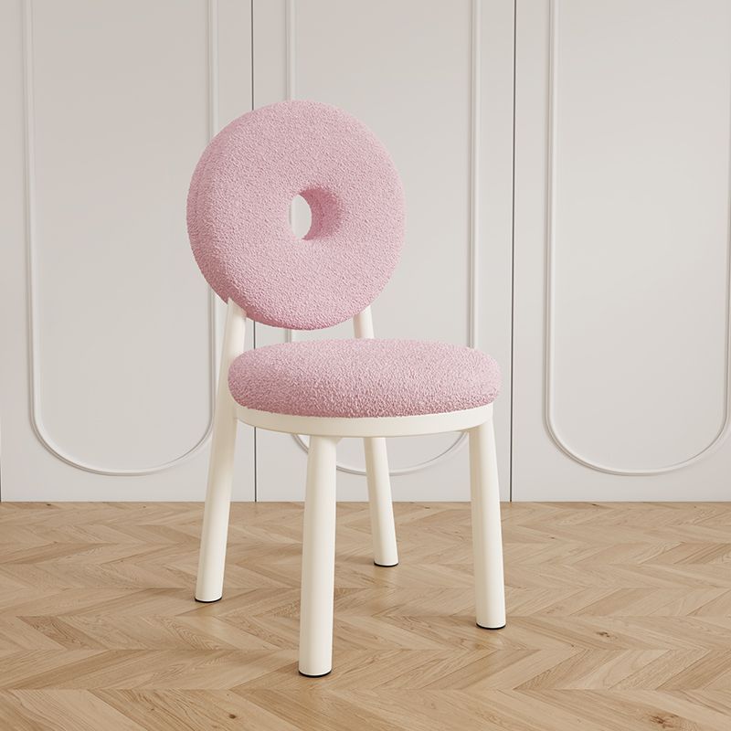 Chaise de salle à manger contemporaine en laine d&
