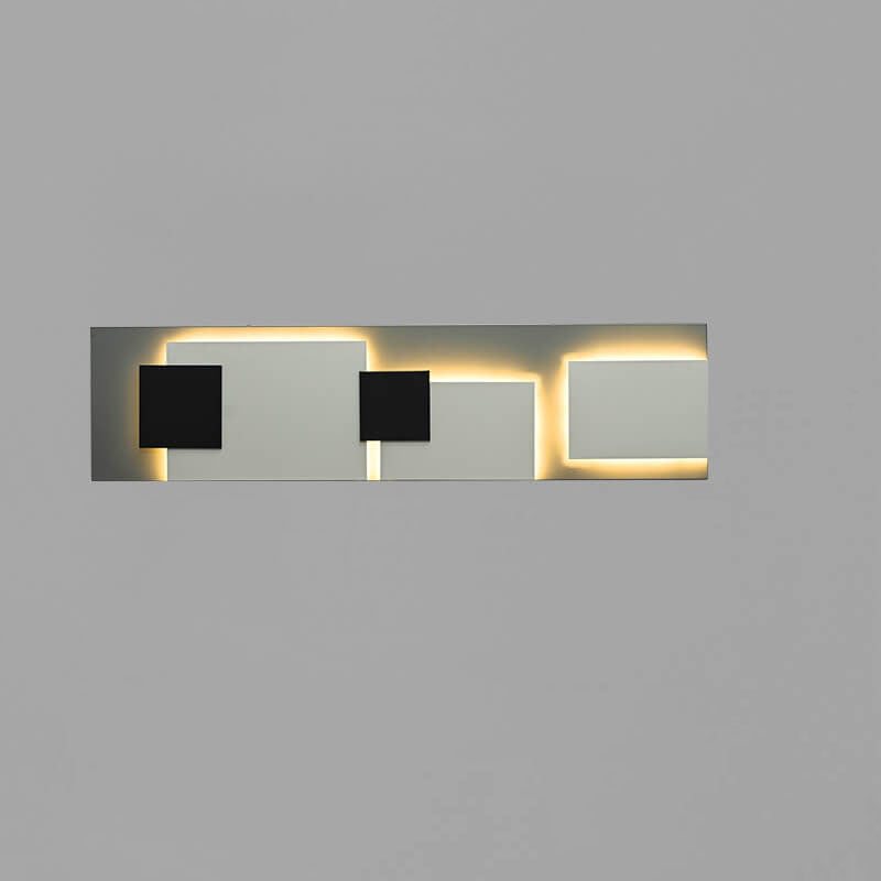 Modern Minimalist Square Geometric Block LED Wall Sconce Lamp