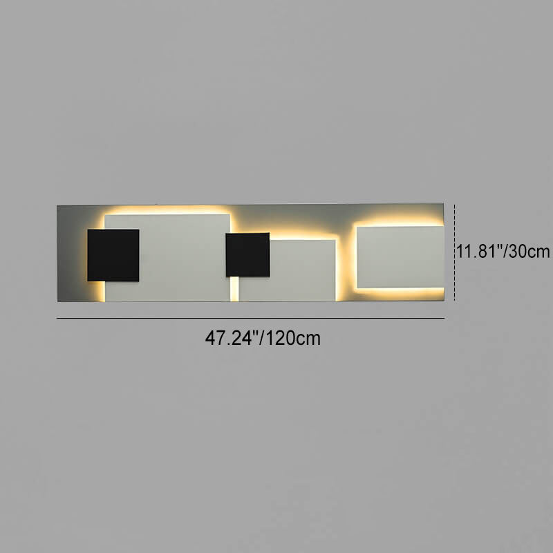 Modern Minimalist Square Geometric Block LED Wall Sconce Lamp