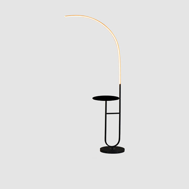 Zeitgenössische Einfachheit Arc Aluminium Streifen mit Marmor Eisen Palette LED Stehlampe für Wohnzimmer 