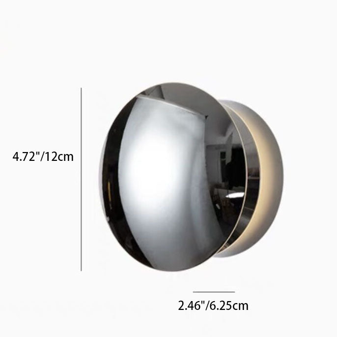 Moderne minimalistische kugelförmige galvanisierte Aluminium-LED-Wandleuchte 