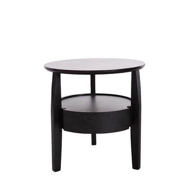 Table basse ronde en bois minimaliste moderne double pour salon 