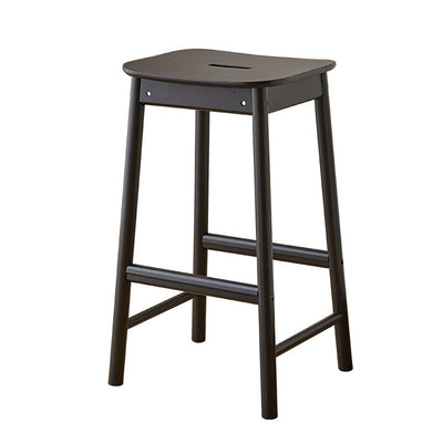 Reposapiés de taburete de bar rectangular de madera nórdica contemporánea para cocina 