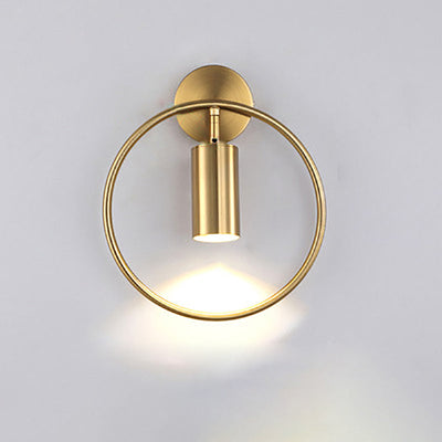 Applique murale moderne simplicité en fer cercle cylindre 1 lumière pour chevet 