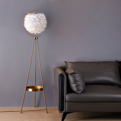 Zeitgenössische kreative Eisenfeder-Stativ Stehlampe mit 1 Licht für das Schlafzimmer 