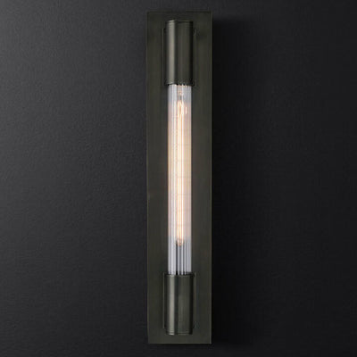 Modern Minimalist Glass Strip Mirror Vanity Light 1-Light Wall Sconce Lamp
