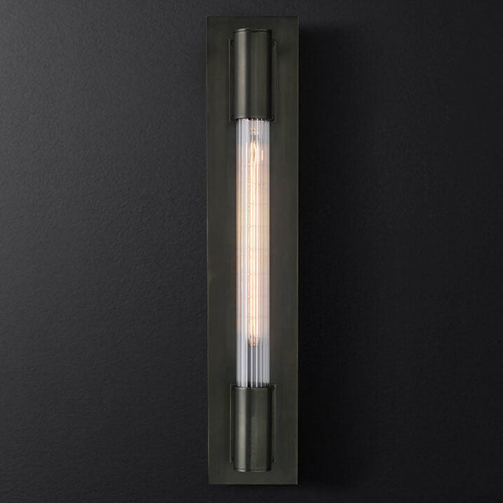 Modern Minimalist Glass Strip Mirror Vanity Light 1-Light Wall Sconce Lamp