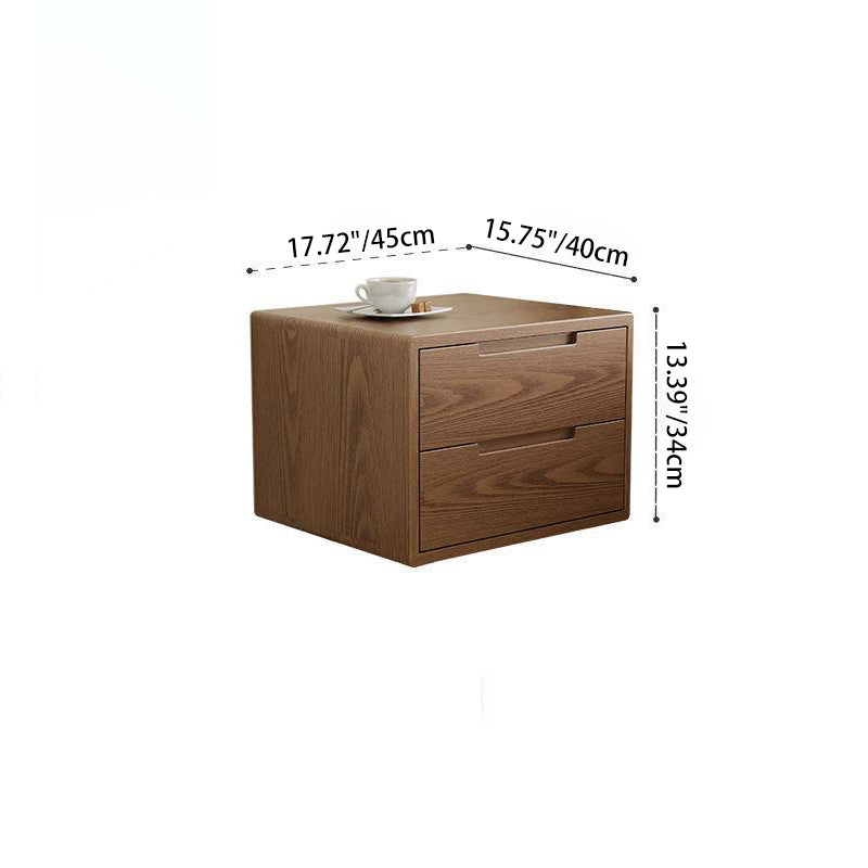 Table de nuit carrée en bois de caoutchouc moderne avec 1/2 tiroir pour chevet 