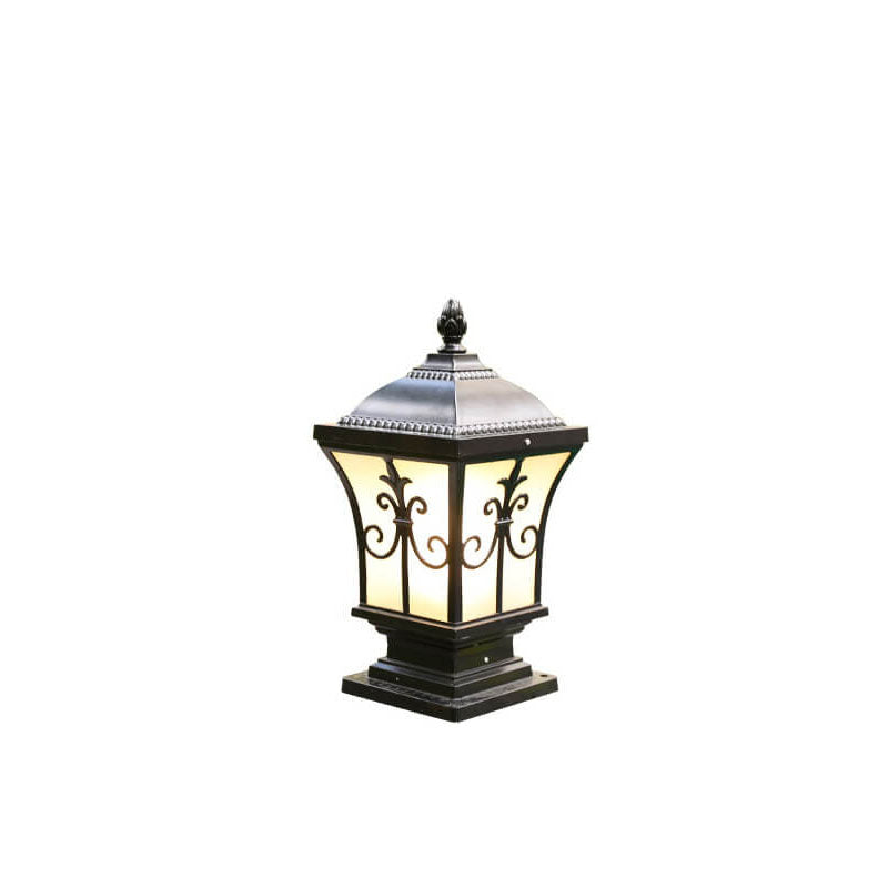 Modern Vintage Waterproof Patio Solar Outdoor Column Head Light