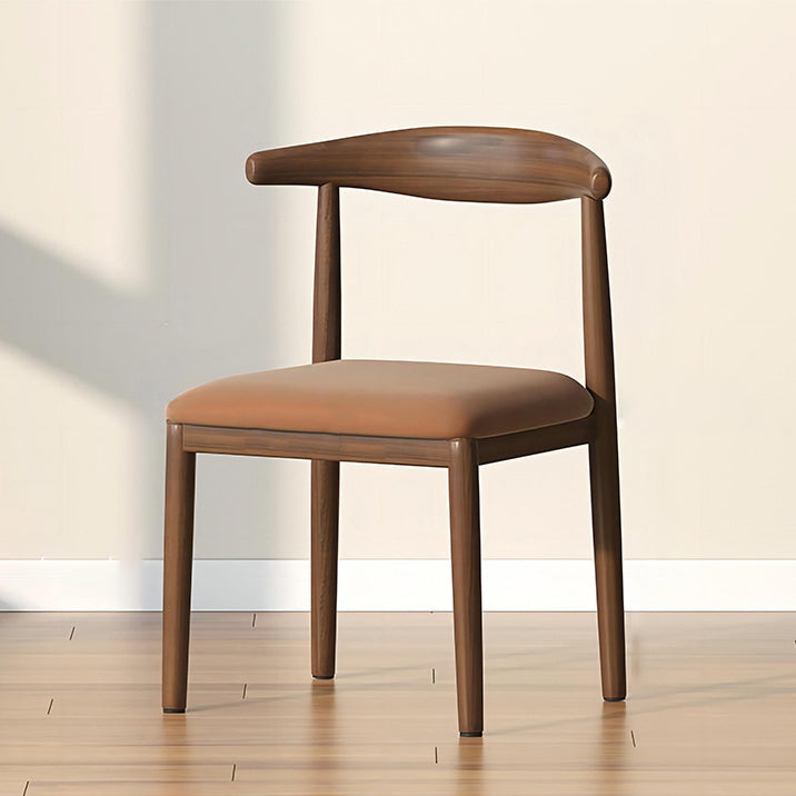Chaise de salle à manger en cuir simplicité moderne tissu acier au carbone éponge émulsion dossier carré pour salle à manger 
