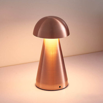 مصباح طاولة LED بالفطر الحديد المطاوع الفاخر الحديث مع منفذ USB 