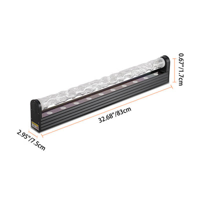 Lámpara de pie LED de aluminio y acrílico en forma de rectángulo y cilindro con patrón dinámico de agua Art Deco moderno para sala de estar 