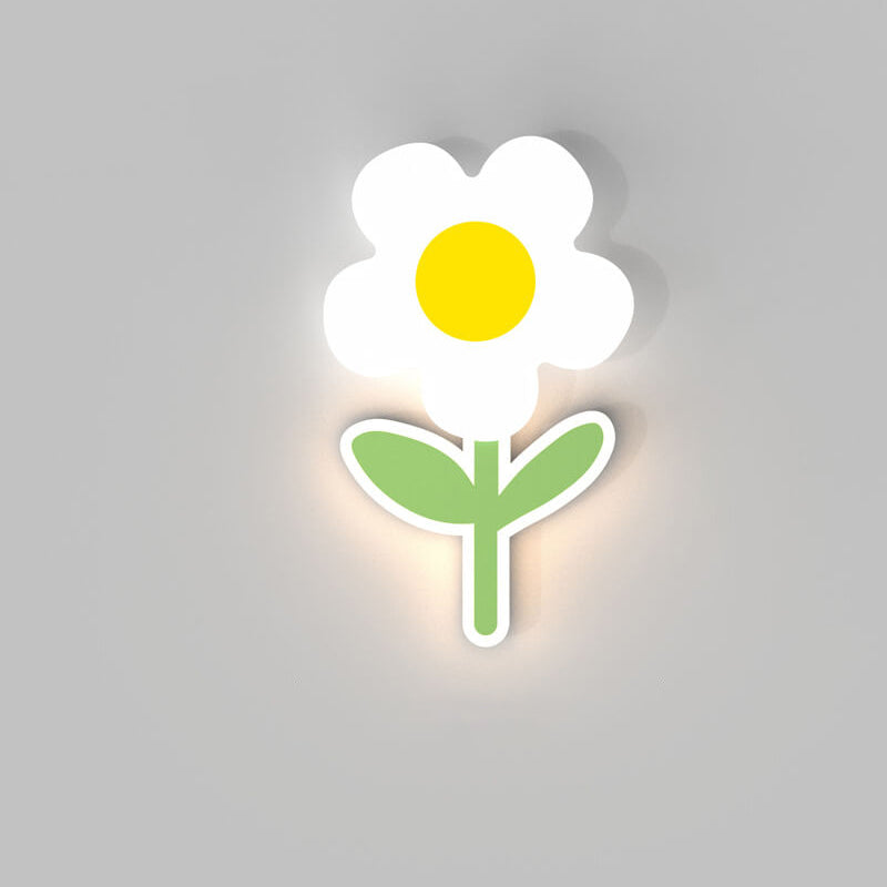 Moderne minimalistische Eisen-Sonnenblume Acryl LED-Wandleuchte 