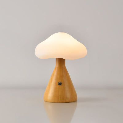 Contemporary Scandinavian Creative Mushroom Cloud Acrylic Hardware Touch LED Table Lamp For Bedroom