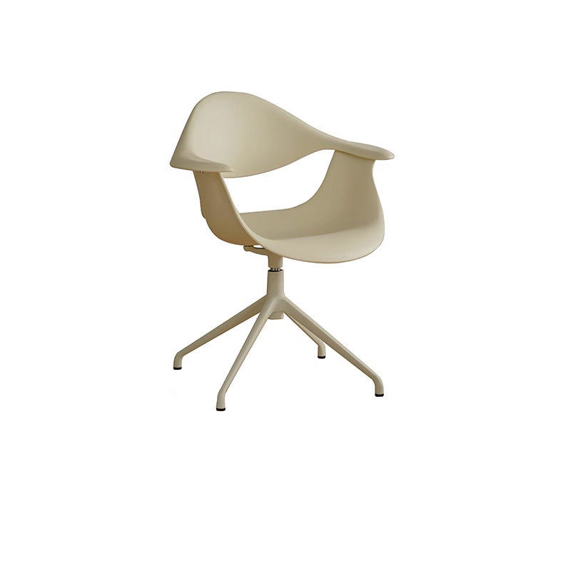 Zeitgenössischer nordischer geometrischer quadratischer PP-Aluminium-Schreibtischstuhl mit Rückenlehne und Armlehne für das Home-Office 