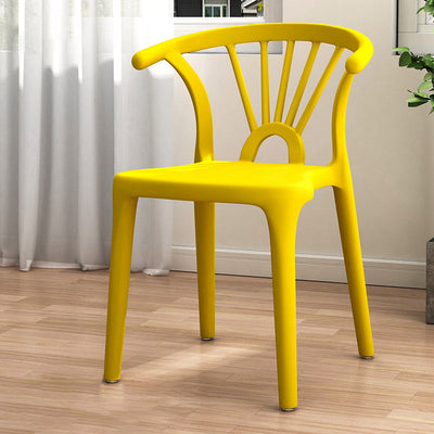 Chaise de salle à manger empilable en plastique Arc scandinave contemporain avec dossier pour salle à manger 