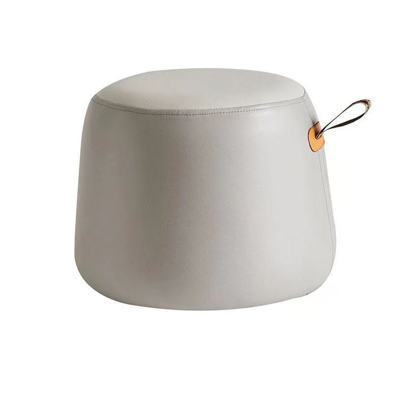 Zeitgenössischer Einfachheits-Zylinderstoff-Pouf-Niedrighocker für das Wohnzimmer 