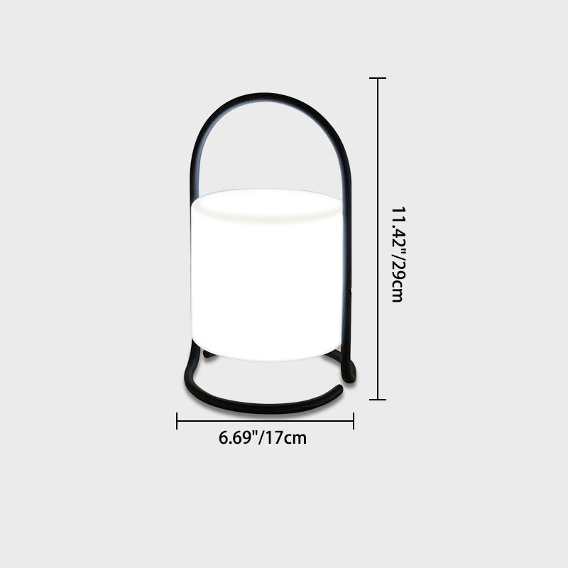 Lampe de table LED suspendue rechargeable en forme de boule, œuf, cube, cylindre en métal nordique contemporain pour chevet 
