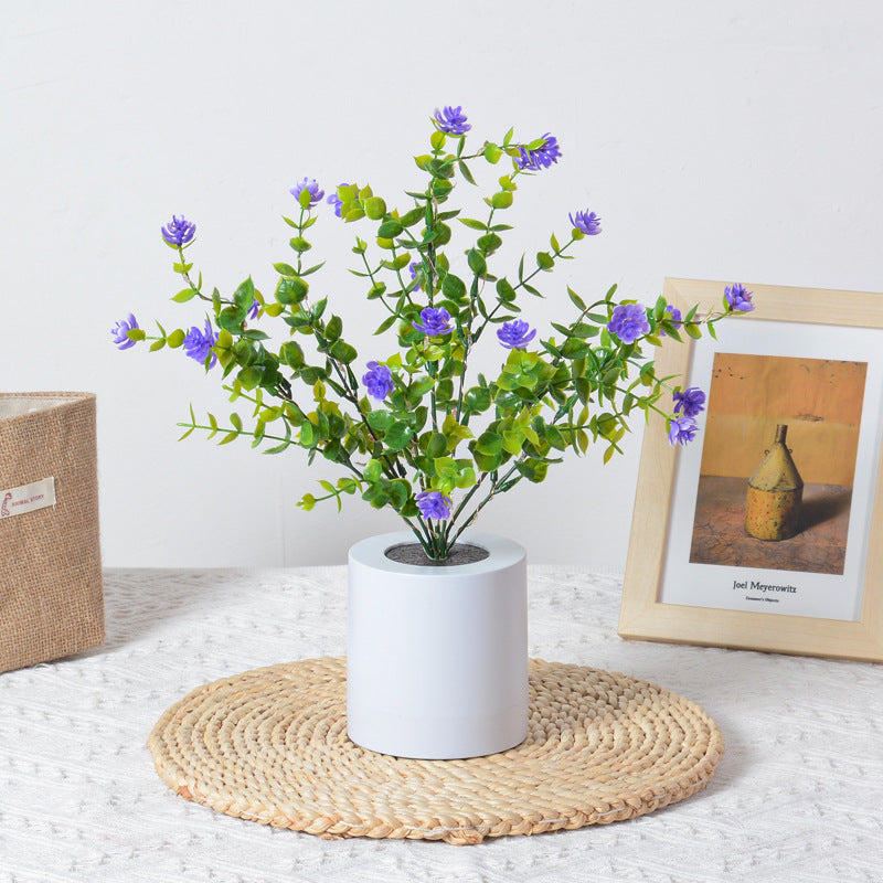 Lámpara de Mesa LED de Flor de Loto de Plástico Minimalista Moderna para Sala de Estar 