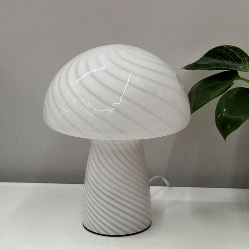 Modern Minimalist Mushroom Glass 1-Light Table Lamp