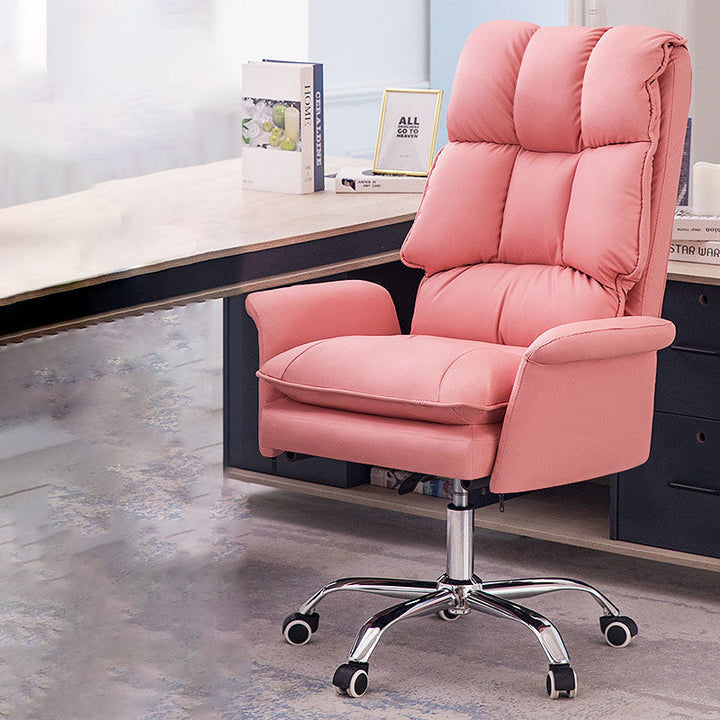 Modern Minimalist Square Rectangular Faux Leather Steel Desk Chair Backrest Armrest For Home Office
