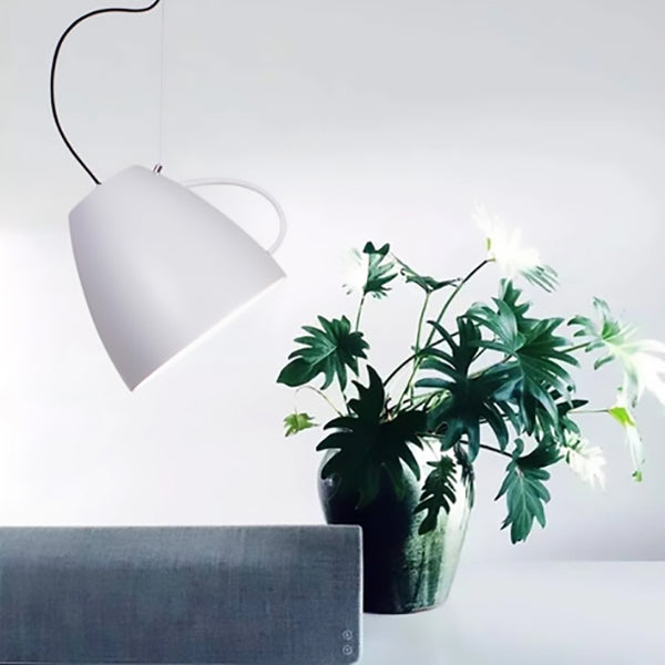 Contemporary Nordic Cup Shape Aluminum 1-Light Pendant Light For Living Room