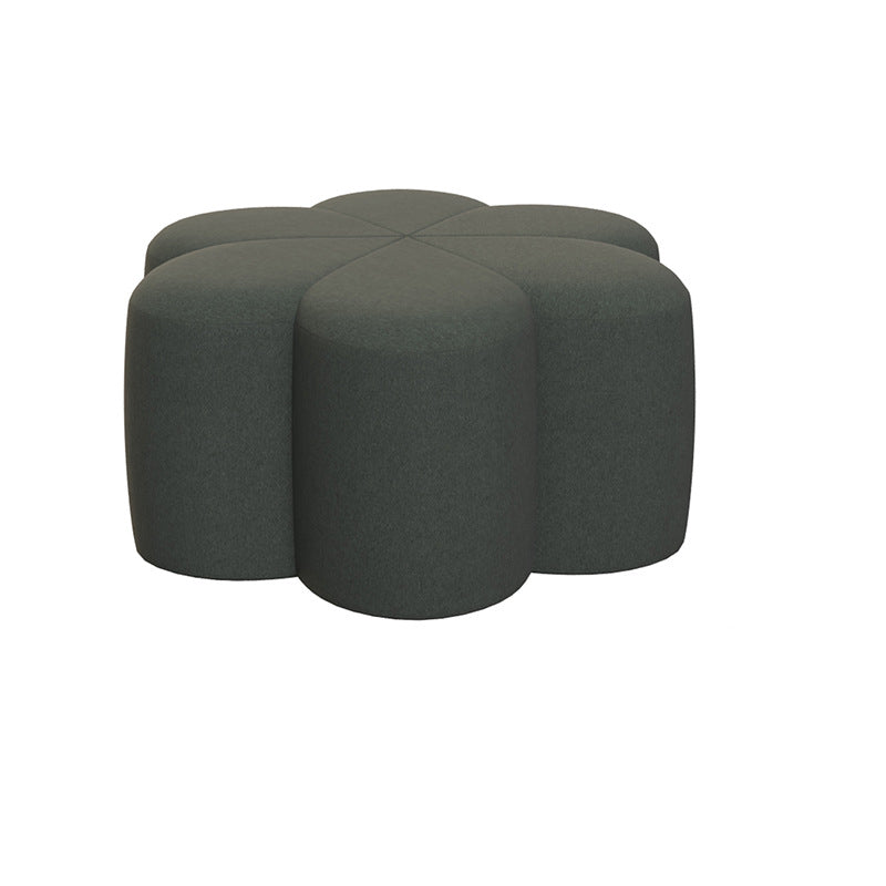 Tabouret en velours en forme de fleur de prunier nordique contemporain pour salon 