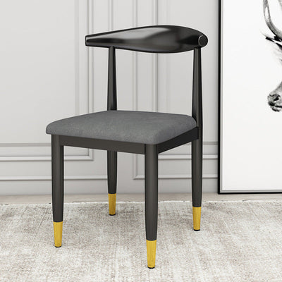 Dossier de chaise de salle à manger en cuir PU carré de luxe contemporain pour salle à manger 