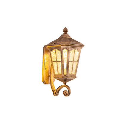 Lanterne extérieure européenne en aluminium et verre étanche, applique murale à 1 lumière 