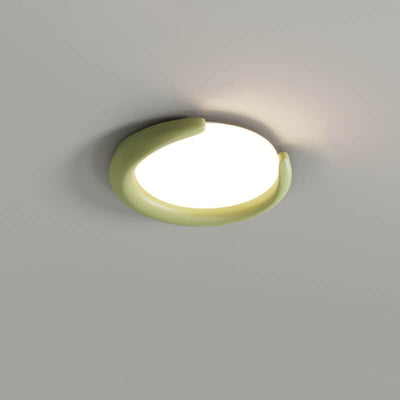 Plafonnier LED rond en forme de croissant de lune nordique 