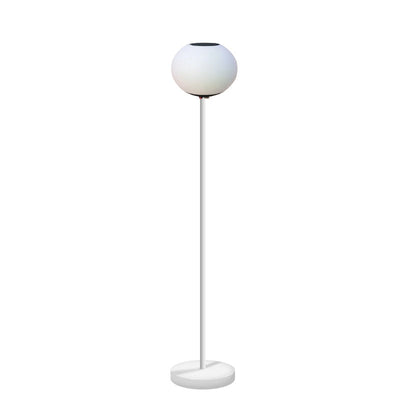 Solar Modern Minimalist Wrought Iron PE Oval LED Outdoor Standing Floor Lamp