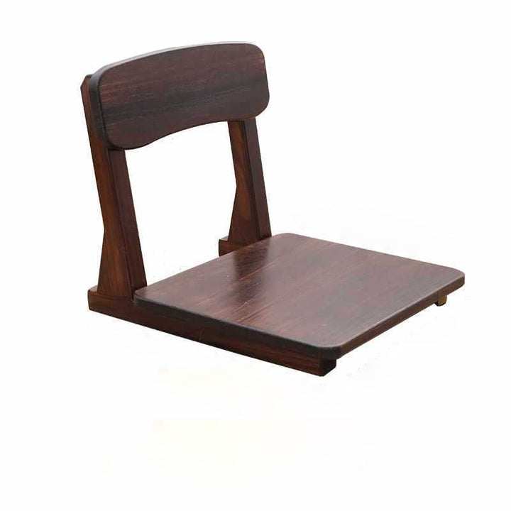 Traditioneller japanischer quadratischer Paulownia-Holz-Baumwoll-Leinenstuhl Tatami-Rückenlehne für den Unterhaltungsraum 