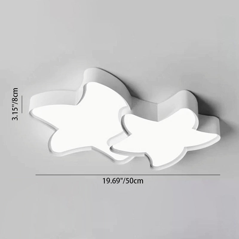 Luz de techo LED de montaje empotrado con pantalla de estrella de hierro acrílico de simplicidad moderna para sala de estar 