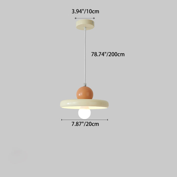 Contemporary Nordic Round Orb Iron 1-Light Pendant Light For Living Room