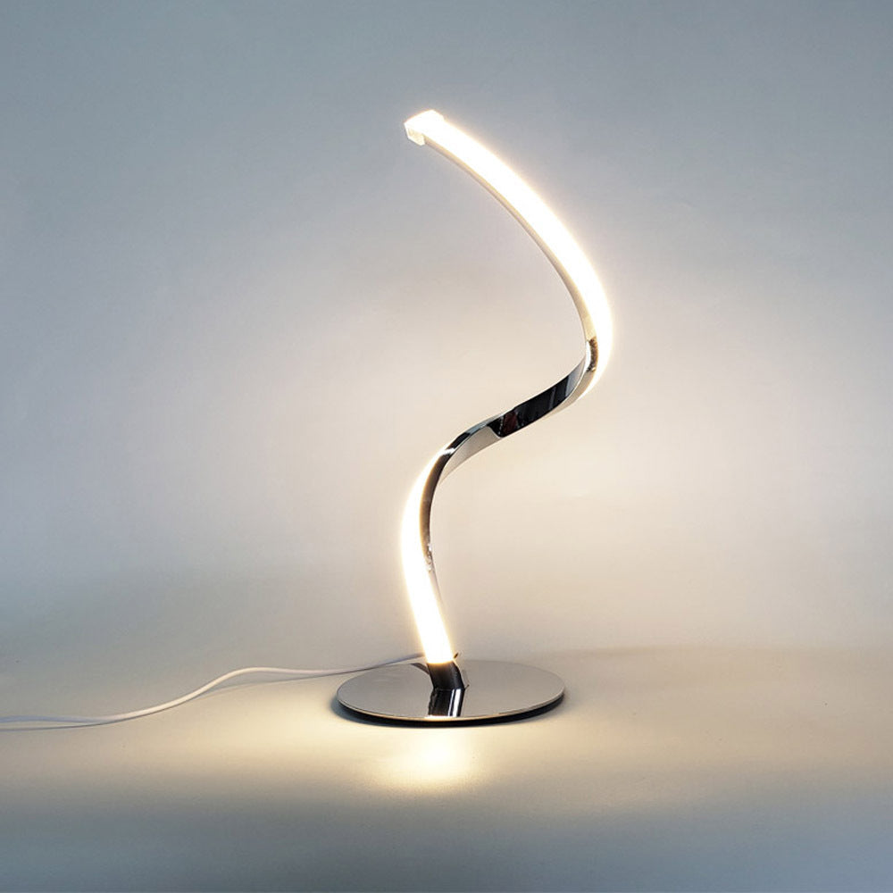 Moderne minimalistische Eisen Aluminium PVC Linie LED Tischlampe für das Studium 