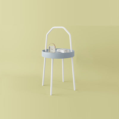 Mesa de café redonda minimalista moderna de hierro y PC de 1 nivel para sala de estar 