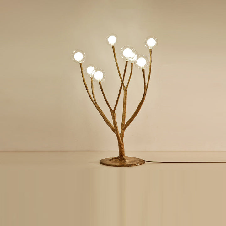Lampe de table traditionnelle japonaise en résine avec orbe en brindilles, verre, matériel, 3/7/8/12/16 lumières pour chambre à coucher 