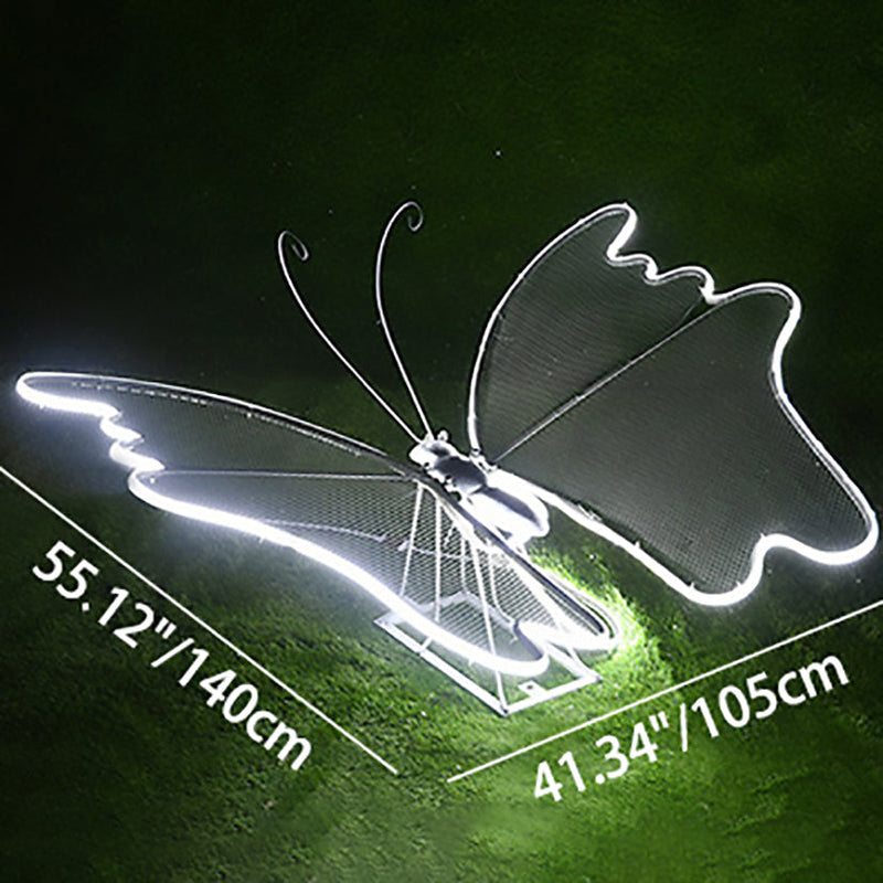 إضاءة خارجية LED على شكل فراشة من الألياف الزجاجية العازلة للماء بأسلوب آرت ديكو الحديث للحديقة 