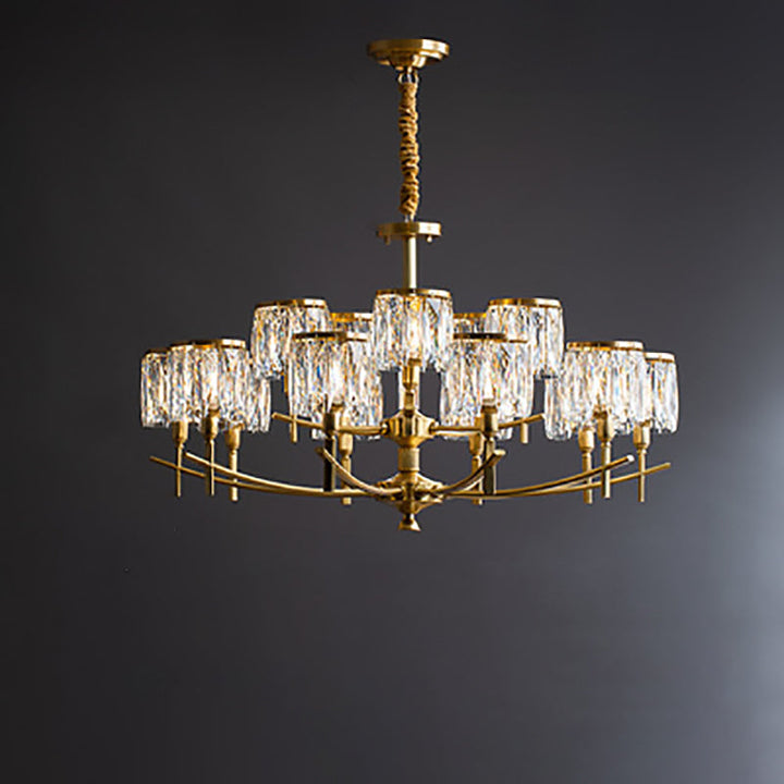 Contemporary Luxury Branch Crystal Copper 6/8/10/15 Light Chandelier For Living Room
