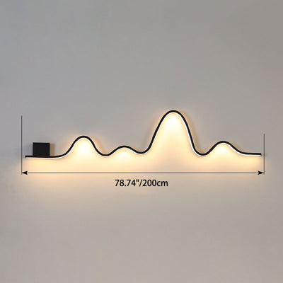 مصباح الجدار LED العصري البسيط المقاوم للماء بشريط جبلي من الحديد والألمنيوم والسيليكا للفناء الخارجي 