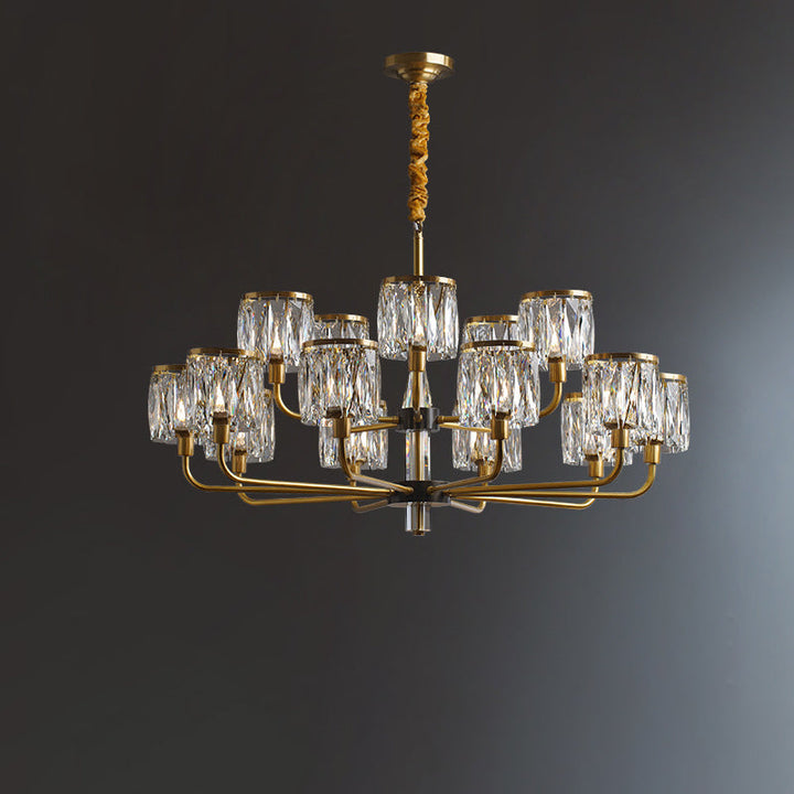 Contemporary Luxury Branch Crystal Copper 6/8/10/15/21 Light Chandelier For Bedroom