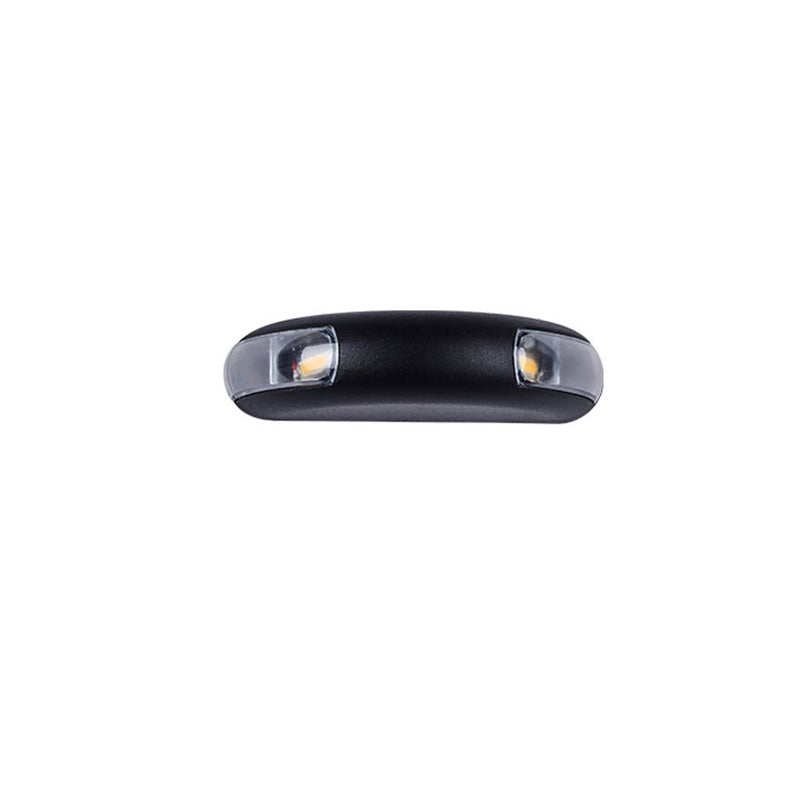 Zeitgenössische Einfachheit rechteckige Aluminiumglas LED Wandleuchte Lampe für Garten 